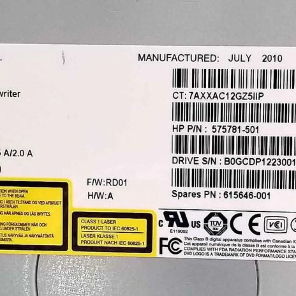 HP SUPER MULTI DVD REWRITER~ Internal Burner Drive~ GH60L~ SATA RAM~ RUNS GOOD!